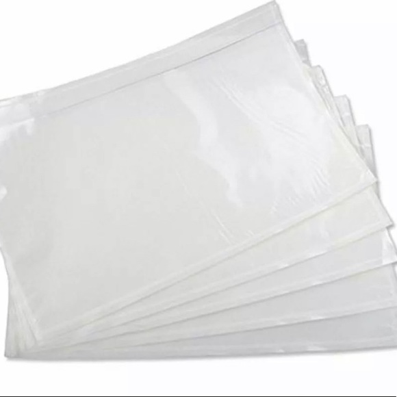 100 Clear Adhesive Sleeve Shipping Label Pouch - Picture 4 of 5